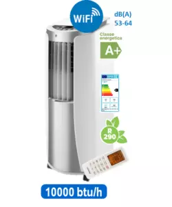 CONDIZIONATORE MOBILE "TOYOTOMI TAD 2229" CON WI-FI, 2,94 KW