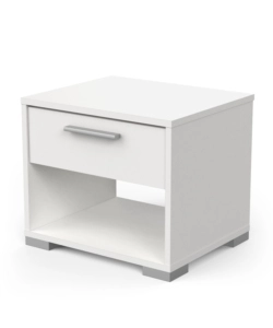 COMODINO 1 CASSETTO "IZZY" BIANCO OPACO 43,2X36,2X37,2 CM