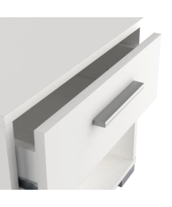 COMODINO 1 CASSETTO "IZZY" BIANCO OPACO 43,2X36,2X37,2 CM