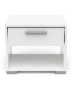 COMODINO 1 CASSETTO "IZZY" BIANCO OPACO 43,2X36,2X37,2 CM