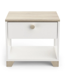 COMODINO 1 CASSETTO "IZZY" QUERCIA E BIANCO OPACO 43,2X36,2X39,7 CM