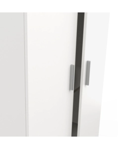 ARMADIO "IZZY" 2 ANTE BIANCO OPACO, 90,3X51,7X185,7 CM