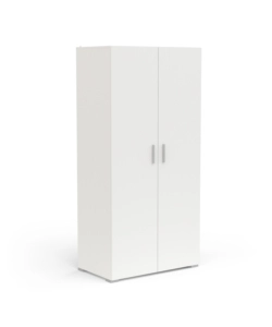 ARMADIO "IZZY" 2 ANTE BIANCO OPACO, 90,3X51,7X185,7 CM