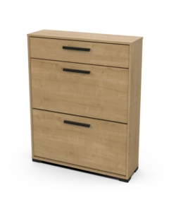 SCARPIERA "IZZY" QUERCIA CON 2 ANTE E 1 CASSETTO, 80,8X24,4X101,8 CM
