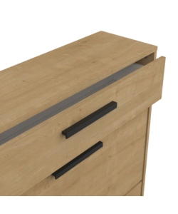 SCARPIERA "IZZY" QUERCIA CON 2 ANTE E 1 CASSETTO, 80,8X24,4X101,8 CM