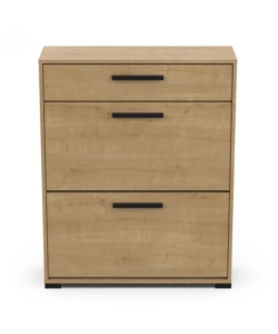 SCARPIERA "IZZY" QUERCIA CON 2 ANTE E 1 CASSETTO, 80,8X24,4X101,8 CM