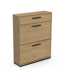 SCARPIERA "IZZY" QUERCIA CON 2 ANTE E 1 CASSETTO, 80,8X24,4X101,8 CM