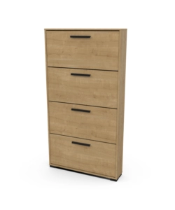 SCARPIERA "IZZY" QUERCIA CON 4 ANTE, 80,8X17,8X151,7 CM