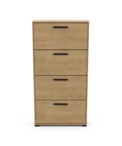 SCARPIERA "IZZY" QUERCIA CON 4 ANTE, 80,8X17,8X151,7 CM