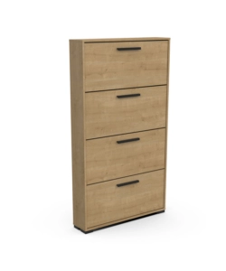 SCARPIERA "IZZY" QUERCIA CON 4 ANTE, 80,8X17,8X151,7 CM