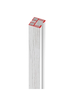BINARIO DI SCORRIMENTO PER PORTE FORTE PINO BIANCO 180 CM