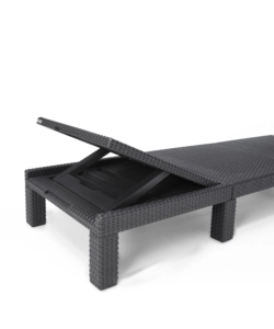 LETTINO PRENDISOLE "DAYTONA SUNLOUNGER" COLORE GRAFITE, 187,5X58X29 CM - KETER