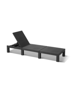 LETTINO PRENDISOLE "DAYTONA SUNLOUNGER" COLORE GRAFITE, 187,5X58X29 CM - KETER