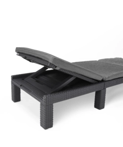 LETTINO PRENDISOLE "DAYTONA SUNLOUNGER" COLORE GRAFITE, 187,5X58X29 CM - KETER