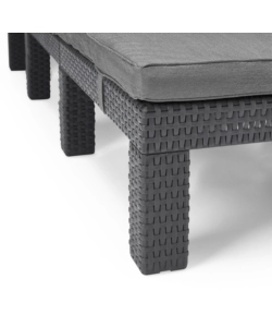 LETTINO PRENDISOLE "DAYTONA SUNLOUNGER" COLORE GRAFITE, 187,5X58X29 CM - KETER