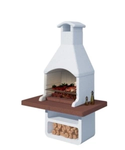 BARBECUE A CARBONELLA IN CEMENTO LINEA VZ "BARCELLONA" 150X90X237 CM