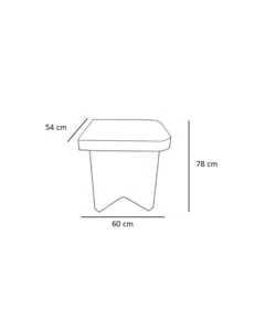 TAVOLO LATERALE PER BARBECUE IN CEMENTO LINEA VZ 60X54X78 CM