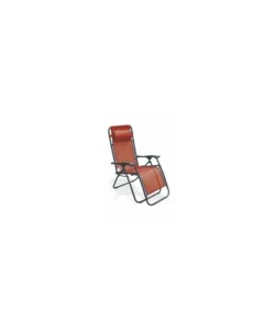 SDRAIO DA ESTERNO CON BRACCIOLI "RIO RELAX" COLORE ROSSO METALLO, 173X66X110 CM