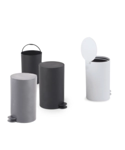 PORTARIFIUTI "SHARON" IN POLIPROPILENE GRIGIO EFFETTO MATT 3 L