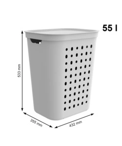 CESTA PORTABIANCHERIA "JONA" COLORE BIANCO DA 55 LITRI