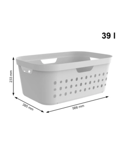 CESTA PORTABIANCHERIA "JONA" COLORE BIANCO DA 39 LITRI