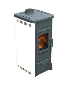 STUFA A LEGNA VULCANIA "TINA" BIANCO 5,6 KW