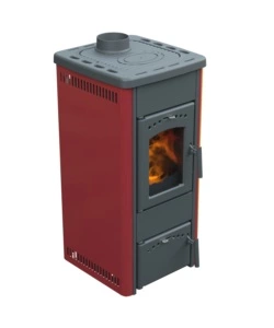 STUFA A LEGNA VULCANIA "TINA" ROSSO 5,6 KW