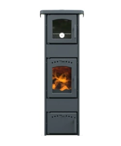 STUFA A LEGNA CON FORNO VULCANIA "TINA" BIANCO 6,1 KW