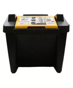 PATTUMIERA "MODA" NERO E AMBRA, 30LT