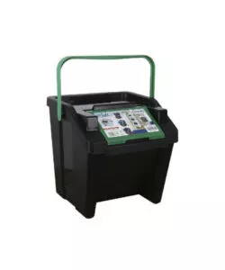 PATTUMIERA "MODA" NERO E VERDE, 30LT