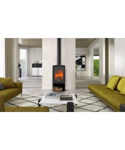 STUFA A LEGNA MODULARE CANADIAN STOVE "ALBERTA EVO" NERO 7,5 KW