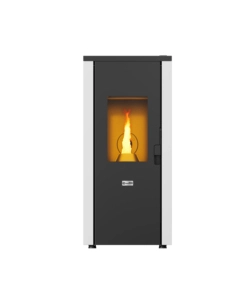STUFA A PELLET ERMETICA CANADIAN STOVE "DESIGN EVO" BIANCO 7 KW