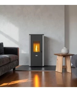Stufa a pellet ermetica Canadian Stove  "Design Evo 7" grigio 7 kW