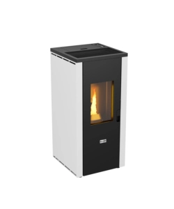 STUFA A PELLET ERMETICA CANADIAN STOVE "DESIGN EVO" BIANCO 8,3 KW