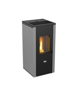 STUFA A PELLET ERMETICA CANADIAN STOVE "DESIGN EVO" GRIGIO 8,3 KW
