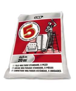 SET 5 TELI DI PROTEZIONE PER PITTURA "ULTRA FINE" 4X5 MT