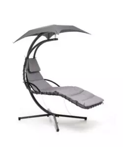 AMACA DA GIARDINO SOSPESA "PLAYA" IMBOTTITA, COLORE GRIGIO - 180X108X195 CM