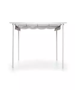 GAZEBO PERGOLA DA ESTERNO RETRATTILE "MYKONOS", COLORE BIANCO - 2,90X2,90X2,30 MT