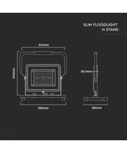 FARO LED DA CANTIERE IN ALLUMINIO "CHIP SAMSUNG" 100 W 400K 8200LM