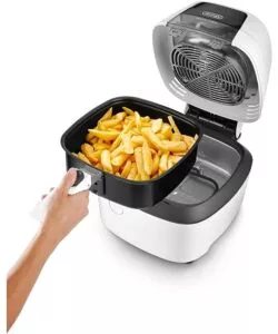 FRIGGITRICE AD ARIA "FH2133.W" DE LONGHI CON CESTELLO, CAPACITA' 1,25 LITRI