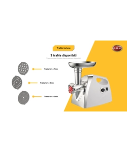 PASSAPOMODORO ELETTRICO 3 IN 1 R.G.V "NEW DUETTO PLUS" CON DOPPIO SENSO DI ROTAZIONE, 550 W