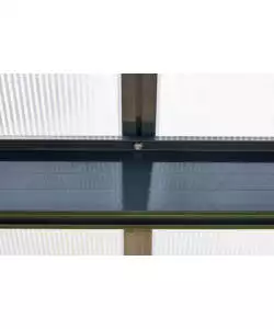 PERGOLA DA ESTERNO IN ALLUMINIO COLORE ANTRACITE CON COPERTURA IN POLICARBONATO, 3X3 METRI