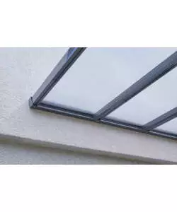 PERGOLA DA ESTERNO IN ALLUMINIO ANTRACITE CON COPERTURA IN POLICARBONATO 4X3 M