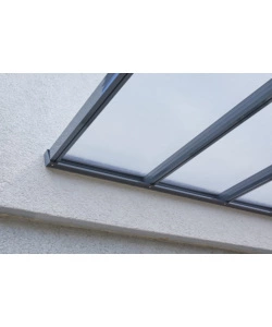 PERGOLA DA ESTERNO "PATIO" IN ALLUMINIO ANTRACITE E POLICARBONATO OPALE, 3X4 METRI