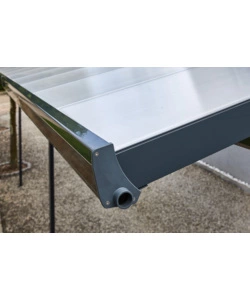 PERGOLA DA ESTERNO "PATIO" IN ALLUMINIO ANTRACITE E POLICARBONATO OPALE, 5X4 METRI