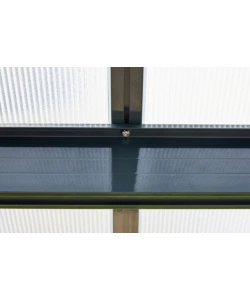 PERGOLA DA ESTERNO "PATIO" IN ALLUMINIO ANTRACITE E POLICARBONATO OPALE, 5X4 METRI