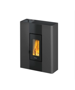 STUFA A PELLET SLIM ERMETICA FREEPOINT "ROXY" ANTRACITE 7 KW