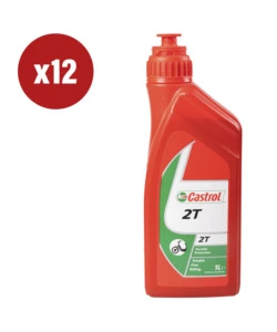 12 PEZZI OLIO MOTORE MOTO/SCOOTER 2T LUBRIFICANTE MINERALE 1L OIL