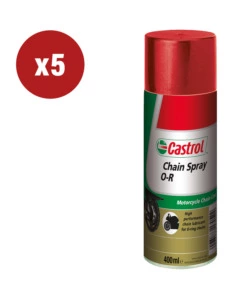 5 PEZZI OLIO CASTROL CHAIN SPRAY O R 0,4LT