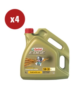 4 PEZZI OLIO MOTORE LUBRIFICANTE AUTO EDGE 5W30 LL LONG LIFE TITANIUM 4L